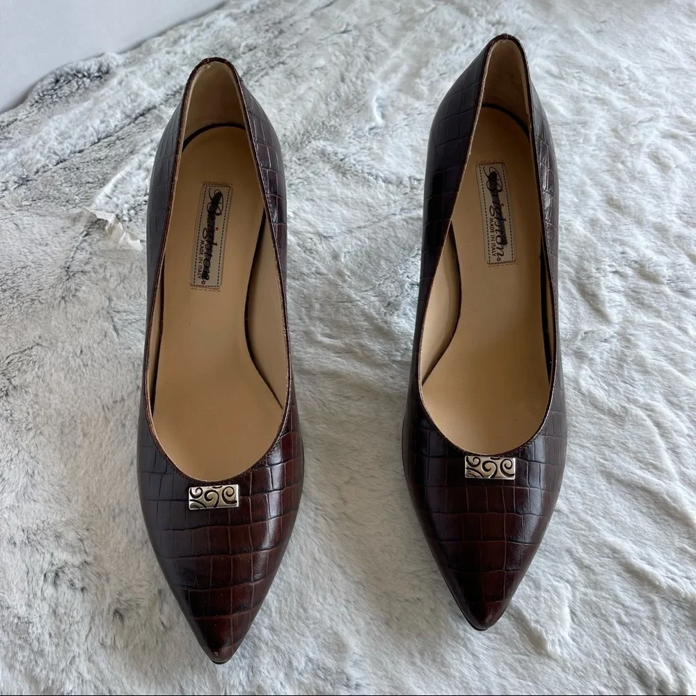 New Brighton Crocodile Style Hi Heels Lady’s Shoes size 8 - Picture 4 of 16
